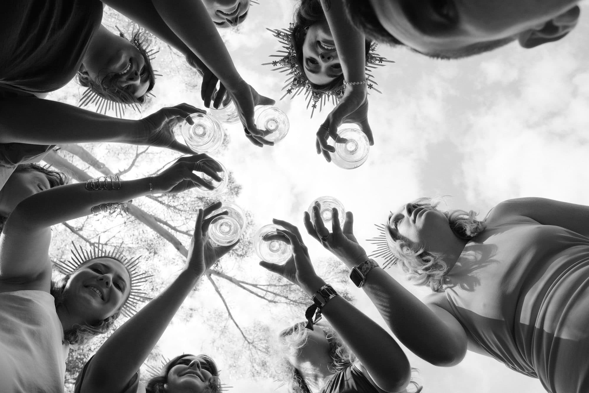 Mariage — toast entre amis