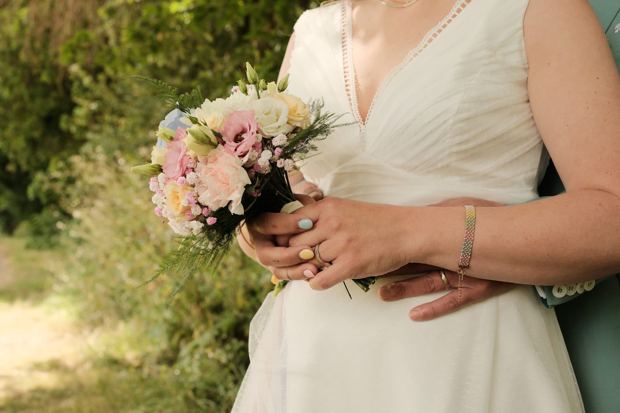 Mariage — détail du bouquet